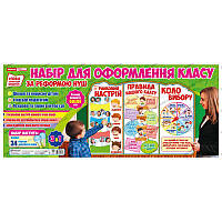 НУШ. Плакат-стенд для оформлення класу: Ранковий настрій. Правила нашого класу. Коло вибору