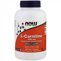 Карнитин NOW Foods L-Carnitine 500 mg 180 Veg Caps GL, код: 7520346