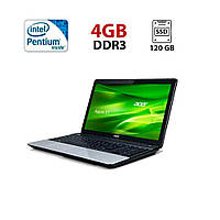 Ноутбук Б-класс Acer Aspire E1-531/ 15.6" 1366x768/ Pentium 2020M/ 4GB RAM/ 120GB SSD/ HD for 3rd Gen