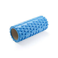 Массажный антицеллюлитный валик ролл для массажа, для фитнеса, для йоги DeepMass 33 BIG Blue