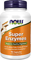 Суперферменты Now Foods, Super Enzymes, 90 капсул, Супер энзимы, ферменты