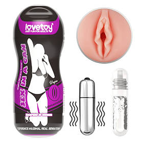 Мастурбатор для чоловіків Sex In A Can Vagina Stamina Tunnel Vibrating IB, код: 7954939