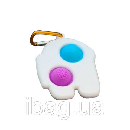 Антистрес Іграшка Trend-Box Симпл Димпл Білий Брелок Амонг Ас з карабіном — 2 пухирці IB, код: 6525404, фото 2