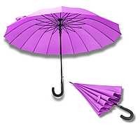 Женский зонт трость, полуавтомат, 16 спиц, семейный большой зонт антиветер