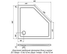 Душовий піддон «Белла» 900 Чорний А200М МАТ, фото 3