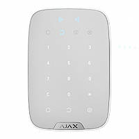 Клавіатура з підтримкою безконтактних карток і брелоків Ajax KeyPad Plus Біла