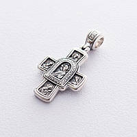 Серебряный крест «Господь Вседержитель. Иверская икона Божией Матери и восемь святых» 13354 О TS, код: 6732371