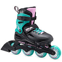 Ролики Rollerblade Fury Black-sea green розмір 29-33