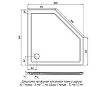 Душовий піддон «Белла» 1000 Чорний А200М МАТ, фото 3