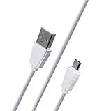Home Charger 2.4A 2U Micro Cable (1m) Ldnio A2206Q Silver, фото 3