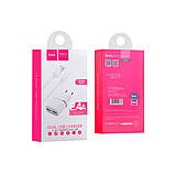 Home Charger 2.4A 2U Lightning Cable (1m) Hoco C12 Black — White, фото 2