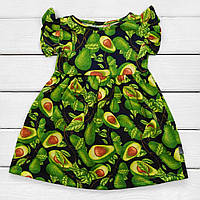 Платье Dexters детское с принтом авокадо 110 см зеленый (13102171591) TS, код: 8328954