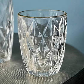 Набір склянок 6 шт "Золотий смарагд" (Скляні стакани для напоїв)