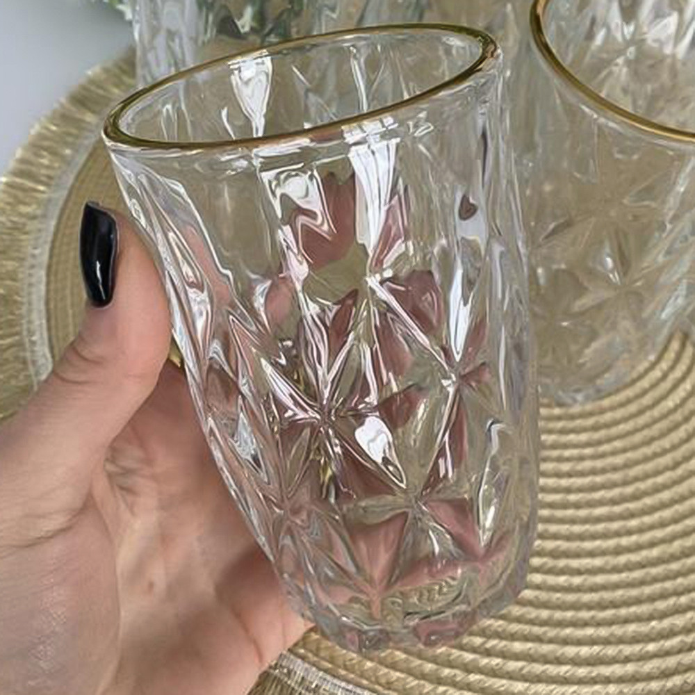 Набір склянок "Золотий смарагд", 6шт