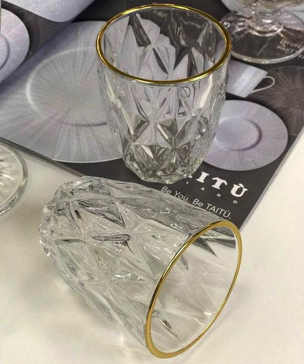 Набір склянок "Золотий смарагд", 6шт