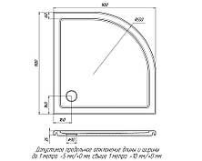 Душовий піддон «Жасмін» 900/R550 Чорний А200М МАТ, фото 3