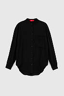 Блуза однотонная женская OnMe CTM OM-WTC02334 2XL Черный (2000990029782) GL, код: 8311439