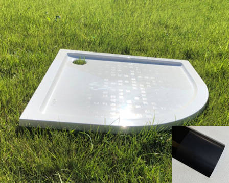 Душовий піддон «Жасмін» 900/R550 Чорний А200М МАТ, фото 1