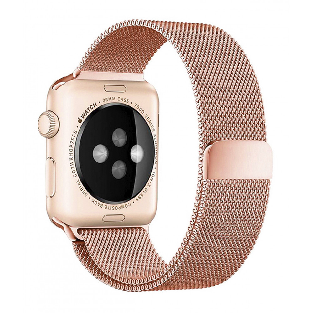 Ремінець Milanese Loop — Apple Watch 42 mm | 44 mm | 45 mm | 49 mm Rose Gold, фото 1