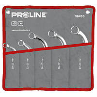 Набор ключей накидных Proline 36455 CrV С 5 шт 10x11-17x19 IB, код: 8218318