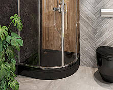 Душевой поддон «Жасмин» 1000/R550 Чорний А200М МАТ, фото 2