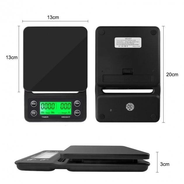 Весы кухонные электронные с дисплеем CG-622 на платформе с таймером до 3 кг - фото 5 - id-p2145963483
