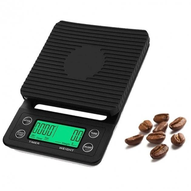 Весы кухонные электронные с дисплеем CG-622 на платформе с таймером до 3 кг - фото 1 - id-p2145963483
