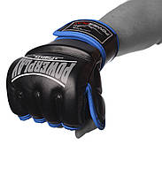 Перчатки для MMA PowerPlay 3058 XL Черно-синие (PP_3058_XL_Black Blue) ZK, код: 1356332