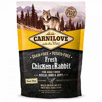 Сухой корм Carnilove Fresh Chicken & Rabbit для взрослых собак всех пород, курица и кролик, 1,5 кг