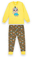 Пижама детская тонкая для девочки GABBI PGD-21-8 Желтый на рост 110 (12799) GL, код: 8454285