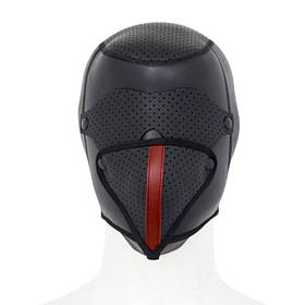 Неопренова бондажна маска чорна зі знімними елементами Bdsm4u IB, код: 8368086