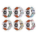 Ремінець Leather Series Flower Pattern Apple Watch 38 mm 40 mm 41 mm — Red Flower Arrows, фото 3