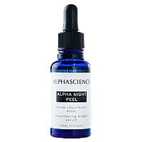 Незмивний пілінг-ресурфейсер  Alpha night peel  ALPHASCIENCE 30 мл
