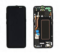 Дисплей Samsung SM-G950FD Galaxy S8 в зборі з сенсором та рамкою Midnight Black service orig