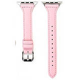 Ремінець Leather Series Thin Strap — Apple Watch 42 mm | 44 mm | 45 mm | 49 mm — Dark Blue, фото 3