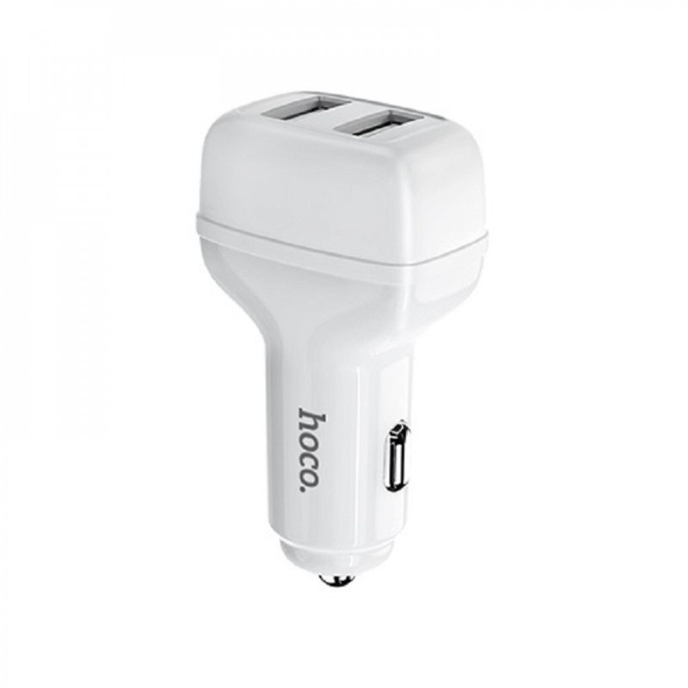 Car Charger 2.4A 2U Hoco Z36 — White, фото 1