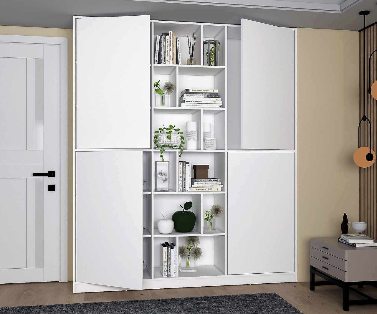 Шафа для одягу "Морган" 180х39х210 см. Біла, фото 1