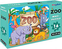 Детская настольная игра Maxi-пазл Зоопарк Magdum ME5032-01 EN ZK, код: 7756420