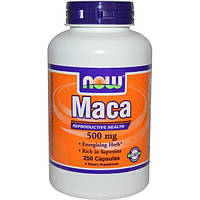 Мака NOW Foods Maca 500 mg 250 Caps MN, код: 7518461
