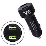 Car Charger 2.4A 2U Veron C-604A with LCD Long, фото 9