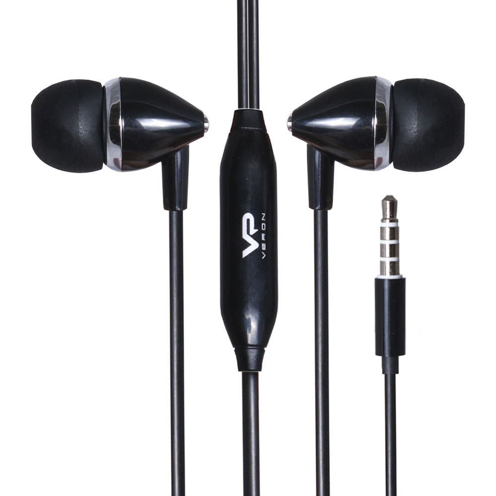 Навушники з мікрофоном 3.5mm — Veron VH03 — Black
