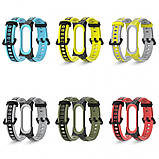 Ремінець Thin Armor Xiaomi Mi Band 5 6 — Black&Blue, фото 2