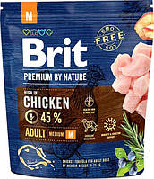 Корм Brit Premium Dog Adult M сухой с курицей для взрослых собак средних пород 1 кг ZK, код: 8451362