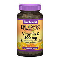 Витамин C Bluebonnet Nutrition Earth Sweet Chewables Vitamin C 500 mg 90 Chewable Tabs Orange MN, код: 7517501