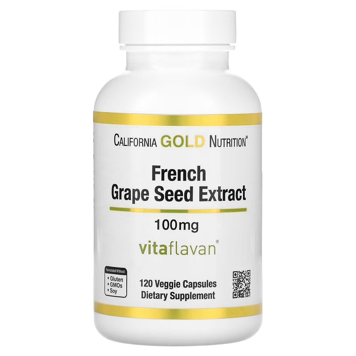 Екстракт кісточок французького винограду, вітамін, 100 мг, French Grape Seed Extract, Vitaflavan,