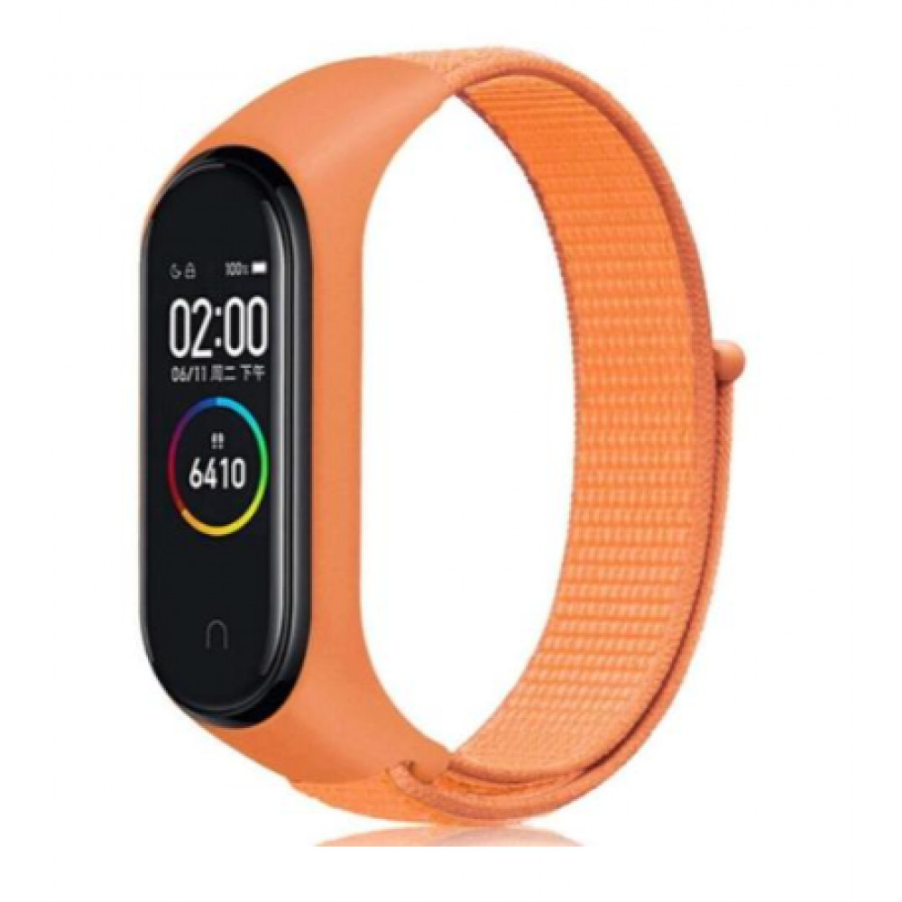 Ремінець Nylon Xiaomi Mi Band 5 6 7 — Orange, фото 1