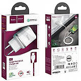 Home Charger 18W QC3.0 USB C Cable (1m) Hoco N3 — White, фото 2