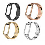 Ремінець Bead Design Xiaomi Mi Band 7 — Black & Silver, фото 2