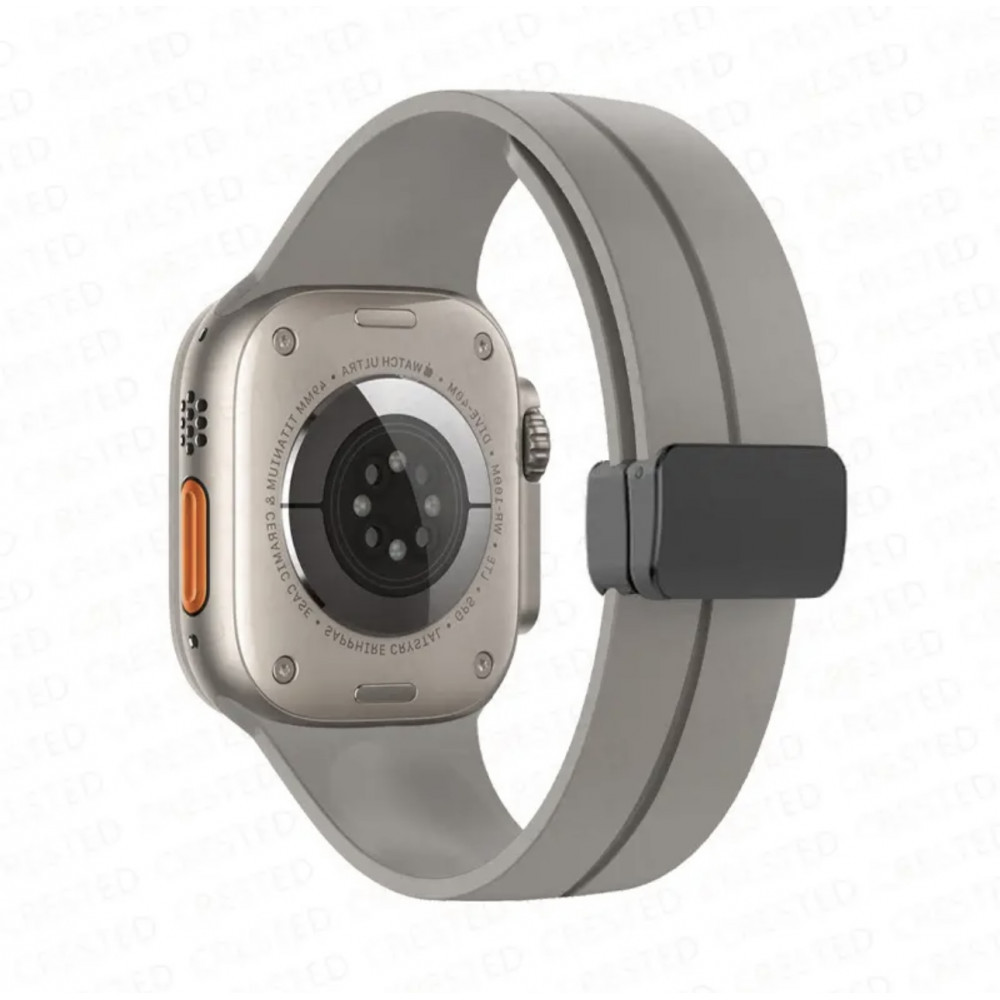 Ремінець Magic Lock Apple Watch 42 mm 44 mm 45 mm 49 mm — Gray, фото 1