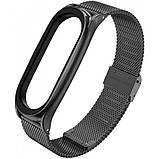 Ремінець Milanese Loop Xiaomi Mi Band 7 — Black, фото 3
